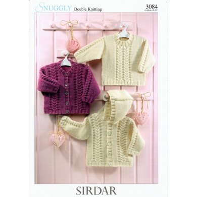 Sirdar 3084 Sweater and Jackets for Newborn to 6 years in #3 weight/DK yarn
